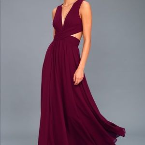 Lulus Vivid Imagination Plum Cutout Dress